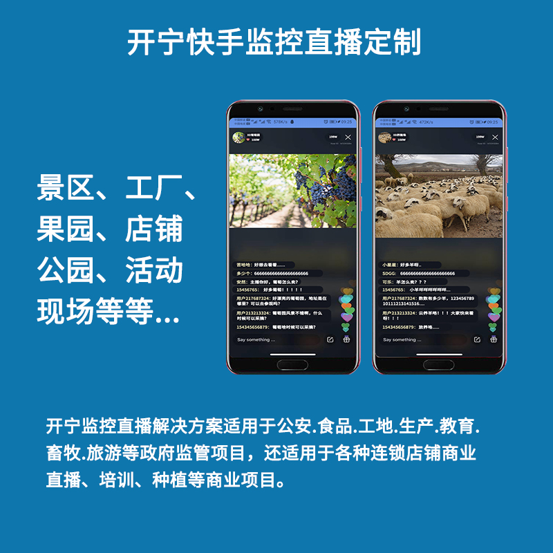 快手監(jiān)控直播定制 