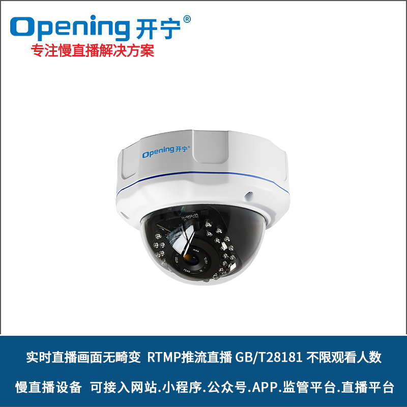 無畸變高清慢直播防暴半球攝像機 