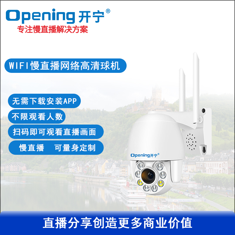 開寧3寸無線WIFI慢直播智能小球 